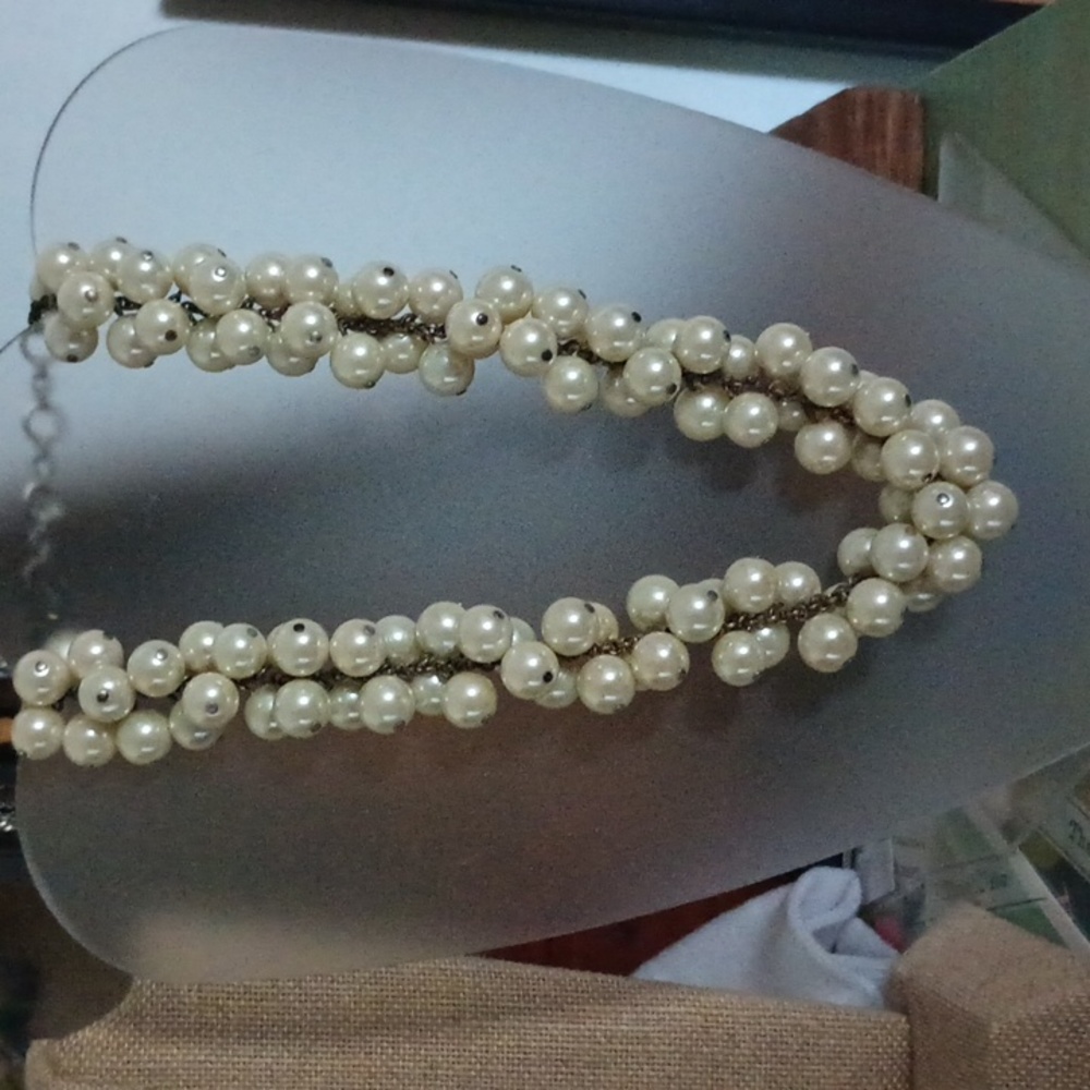 Vintage J.CREW Faux Pearl Chunky Necklace